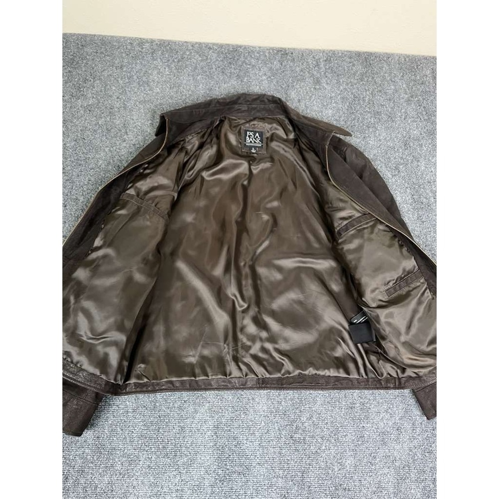Jos A Bank Executive Collection Mens Large Brown Suede Genuine Leather Jacket - Picture 4 of 12